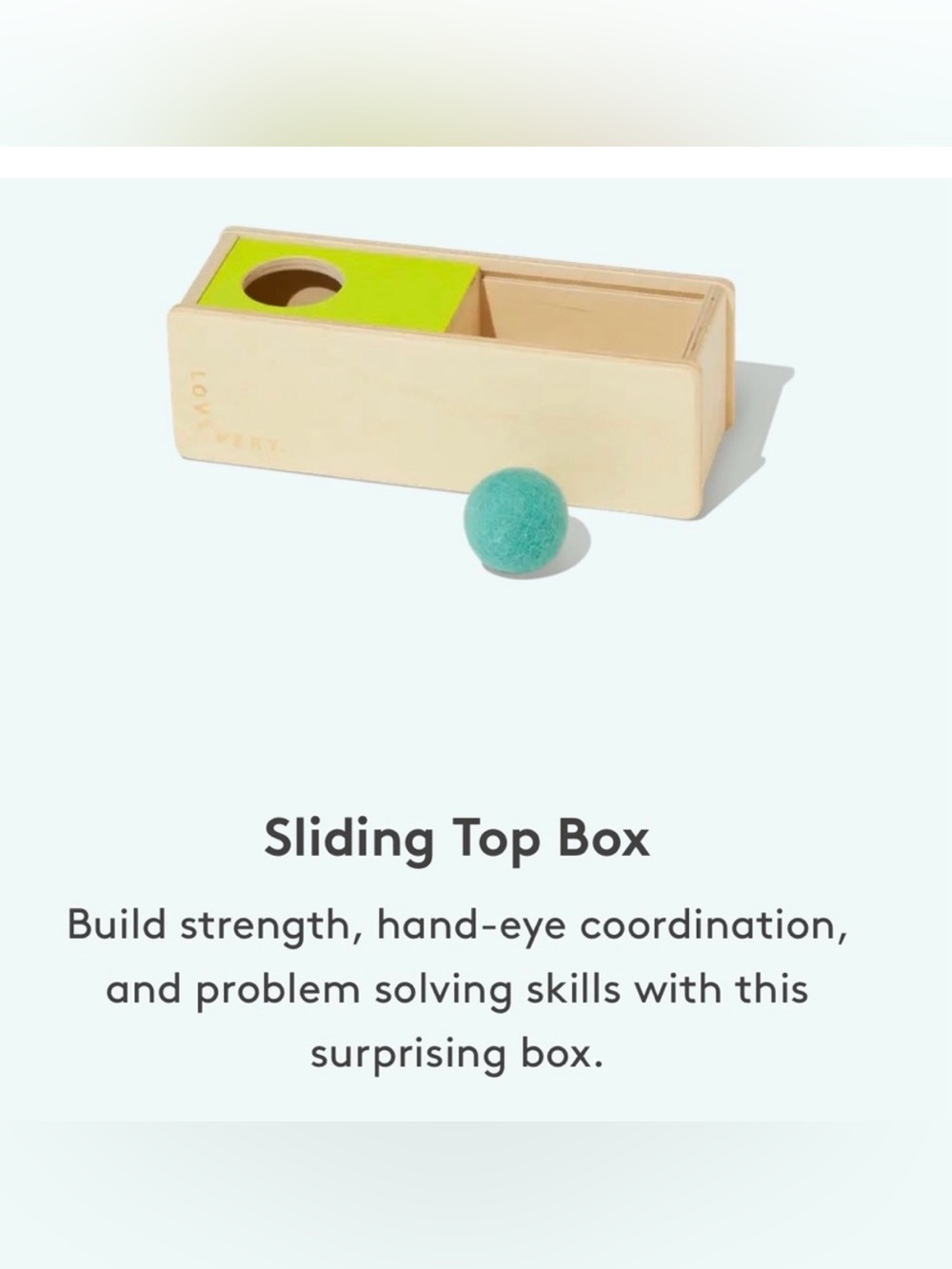 Lovevery Sliding Top Box Toy - The Inspector 7-8mo